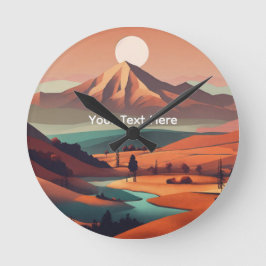 Boho landschap ronde klok