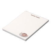 Boho Latte met bloemen gepersonaliseerd Notitieblok (Linkerzijde)