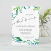 BOHO Laurel Leaf Olive Branch Bridal Luncheon Kaart (Staand voorkant)