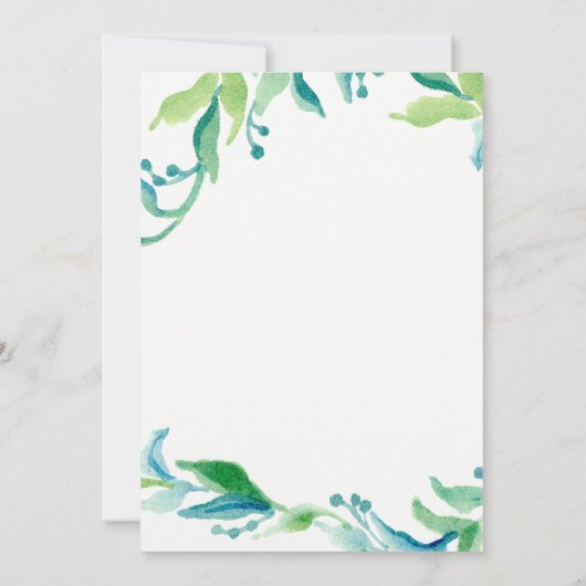 BOHO Laurel Leaf Olive Branch Bridal Luncheon Kaart (Achterkant)