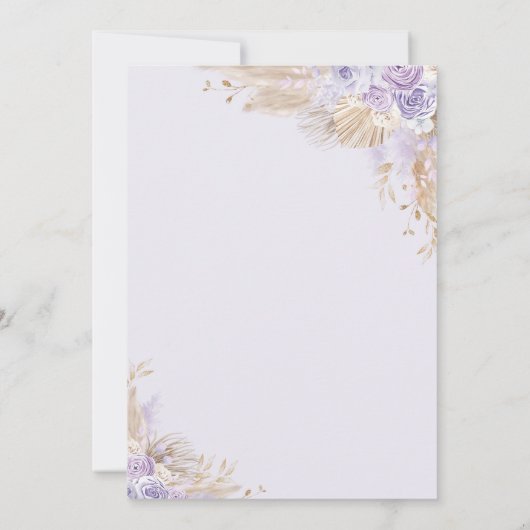 Boho Lavendel Bloemen Tweeling Jongen Meisje Quinc Kaart (Achterkant)