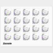 Boho Lavendel Eucalyptus Bruiloftsfeest  Vierkante Sticker (Vel)