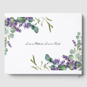 Boho Lavendel Eucalyptus Groene Huwelijk Gastenboek (Achterkant)