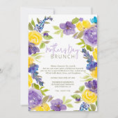 Boho lavendel geel floral moederdag kaart (Voorkant)