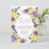 Boho lavendel geel floral moederdag kaart (Staand voorkant)