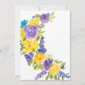 Boho lavendel geel floral moederdag kaart (Achterkant)