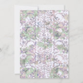 Boho Lavender Floral Damask Summer Vrijgezellenfee Kaart (Achterkant)