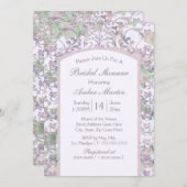 Boho Lavender Floral Damask Summer Vrijgezellenfee Kaart (Voorkant / Achterkant)