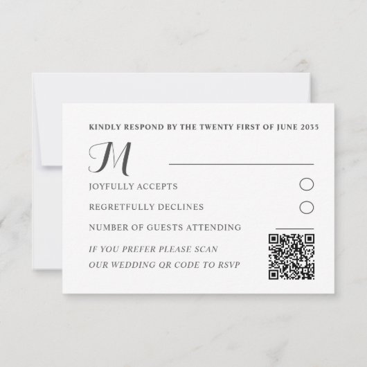 Boho Lavender Floral & Eucalyptus Wedding RSVP (Achterkant)