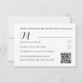 Boho Lavender Floral & Eucalyptus Wedding RSVP Kaartje (Achterkant)