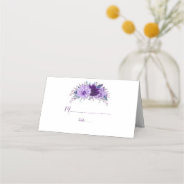 Boho Lavender Floral Plum Paars Table Number Plaatskaartje