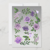 Boho Lavender Paars Wedding Kaart (Achterkant)