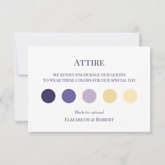Boho Lavender Trouwkleding Guest Dress Code Kaart (Voorkant)