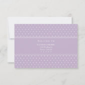 Boho Lavender Watercolor Wildflower Wedding RSVP Kaartje (Achterkant)