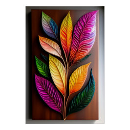 Boho Leaf Art: Abstracte wanddecoratie
