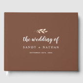 Boho Leaf Bruiloft Gastenboek (Voorkant)