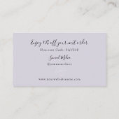 Boho Leaf Dusty Paars Hartelijk dank voor uw beste Visitekaartje (Achterkant)