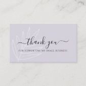 Boho Leaf Dusty Paars Hartelijk dank voor uw beste Visitekaartje (Voorkant)