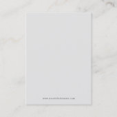 Boho Leaf Grey Earring Jewelry Display Visitekaartje (Achterkant)