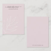 Boho Leaf Mauve Earring Jewelry Display Visitekaartje (Voorkant / Achterkant)