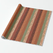 Boho Leaf Patroon Rustieke Home Decor Cadeaupapier (Uitgerold)