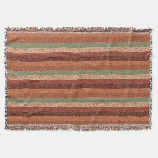 Boho Leaf Patroon Rustieke Home Decor Deken (Voorkant)