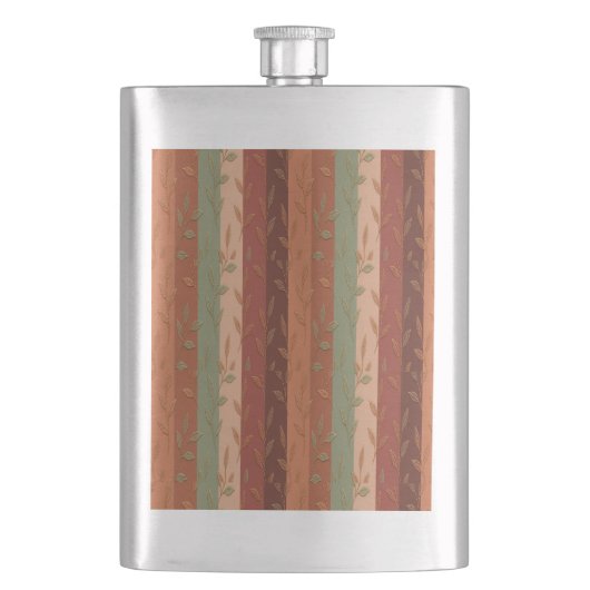 Boho Leaf Patroon Rustieke Home Decor Flacon (Voorkant)