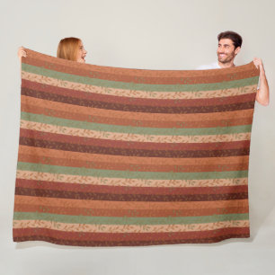 Boho Leaf Patroon Rustieke Home Decor Fleece Deken
