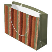 Boho Leaf Patroon Rustieke Home Decor Groot Cadeauzakje (Achterkant Gekanteld)