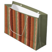 Boho Leaf Patroon Rustieke Home Decor Groot Cadeauzakje (Voorkant Gekanteld)