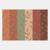Boho Leaf Patroon Rustieke Home Decor Inpakpapier Vel (Voorkant 3)
