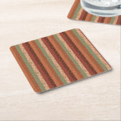Boho Leaf Patroon Rustieke Home Decor Kartonnen Onderzetters (Schuin)
