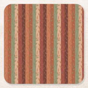 Boho Leaf Patroon Rustieke Home Decor Kartonnen Onderzetters