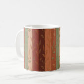 Boho Leaf Patroon Rustieke Home Decor Koffiemok (Voorkant links)