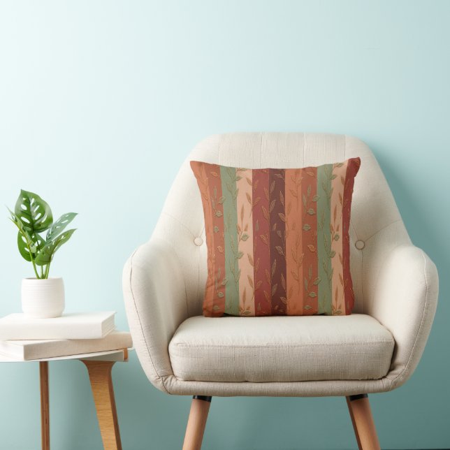 Boho Leaf Patroon Rustieke Home Decor Kussen (Stoel)