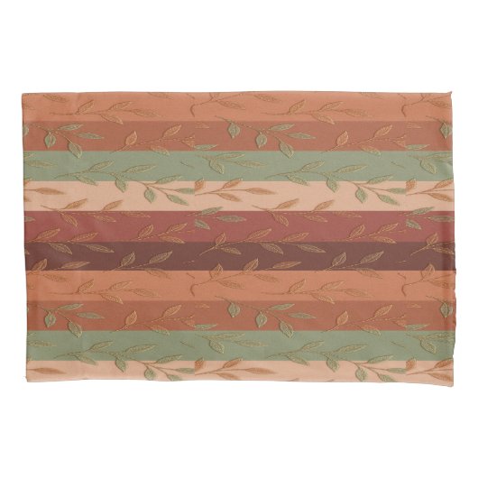 Boho Leaf Patroon Rustieke Home Decor Kussensloop (Voorkant)