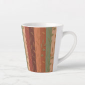 Boho Leaf Patroon Rustieke Home Decor Latte Mok (Rechts)