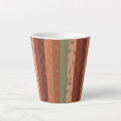 Boho Leaf Patroon Rustieke Home Decor Latte Mok (Voorkant)