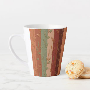 Boho Leaf Patroon Rustieke Home Decor Latte Mok