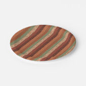 Boho Leaf Patroon Rustieke Home Decor Papieren Bordje (Gekanteld)