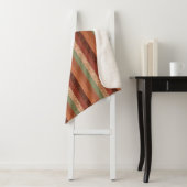 Boho Leaf Patroon Rustieke Home Decor Sherpa Deken (In situ)