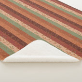 Boho Leaf Patroon Rustieke Home Decor Sherpa Deken (3/4)