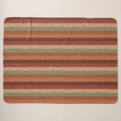 Boho Leaf Patroon Rustieke Home Decor Sherpa Deken (Voorkant (horizontaal))