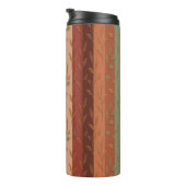 Boho Leaf Patroon Rustieke Home Decor Thermosbeker (Geroteerd rechts)