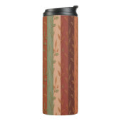 Boho Leaf Patroon Rustieke Home Decor Thermosbeker (Gedraaid links)