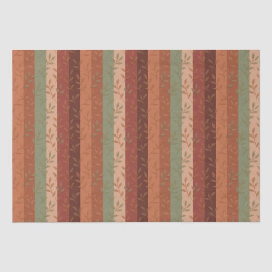 Boho Leaf Patroon Rustieke Home Decor Tissuepapier (Voorkant)