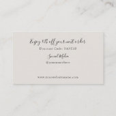 Boho Leaf Taupe bedankt voor je bestelling Visitekaartje (Achterkant)