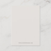 Boho Leaf Taupe die juwelen laat zien Visitekaartje (Achterkant)