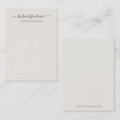 Boho Leaf Taupe die juwelen laat zien Visitekaartje (Voorkant / Achterkant)