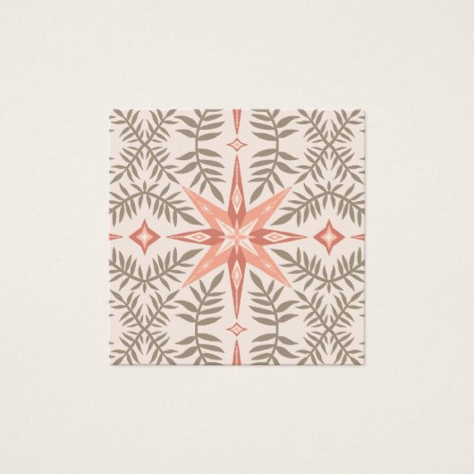 Boho Leafy Star Earring Ketting Jewelry Display Vierkante Visitekaartjes (Voorkant)